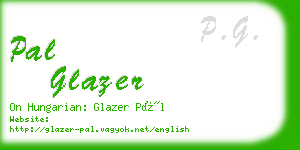 pal glazer business card